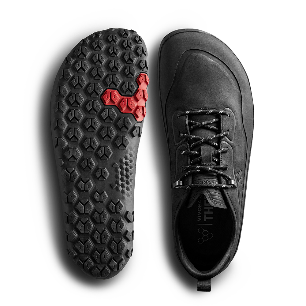 Vivobarefoot Tracker Leather Low Mens Obsidian