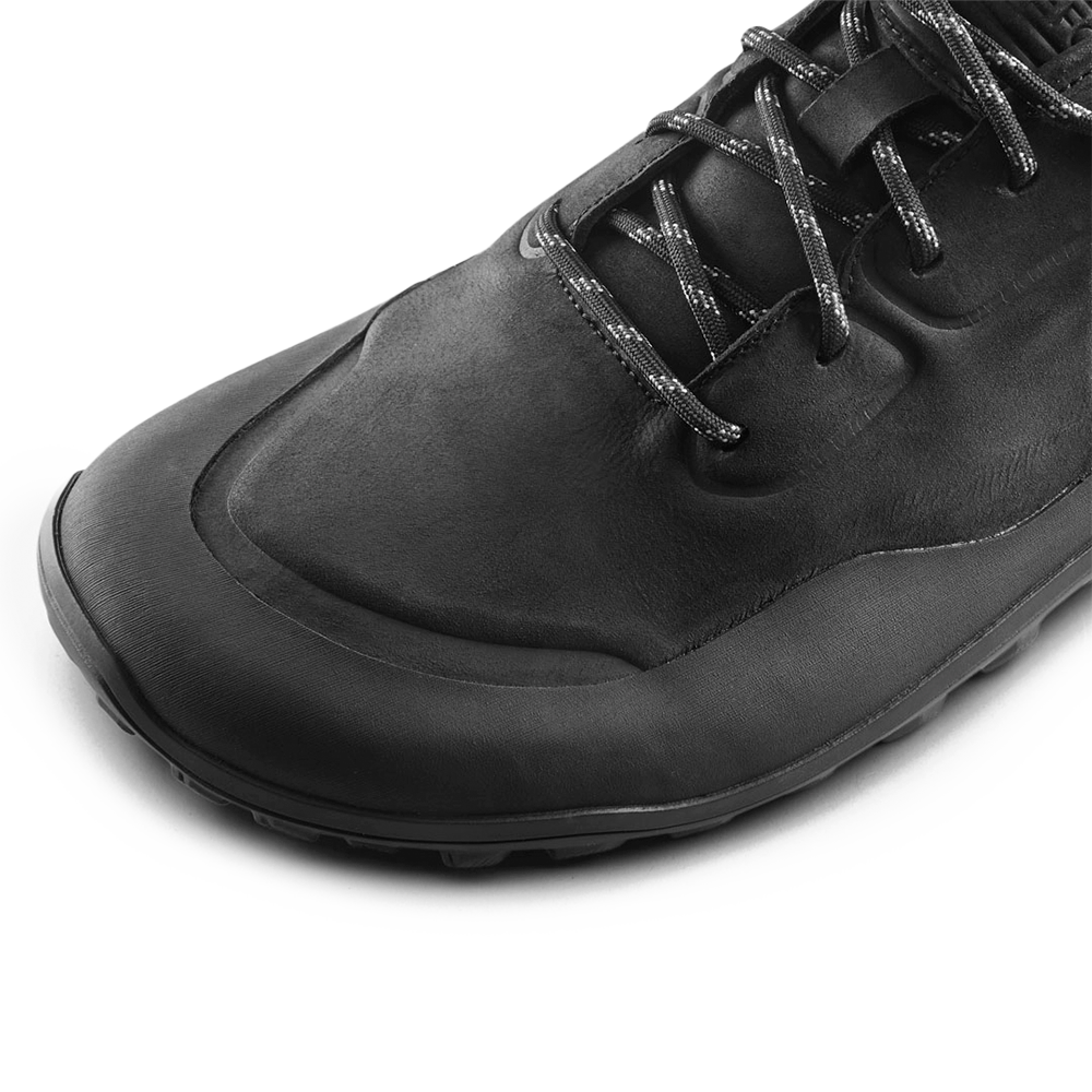 Vivobarefoot Tracker Leather Low Mens Obsidian