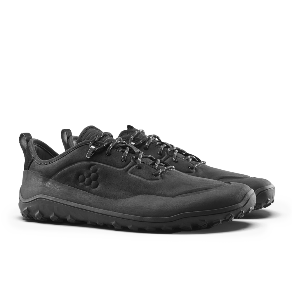 Vivobarefoot Tracker Leather Low Mens Obsidian