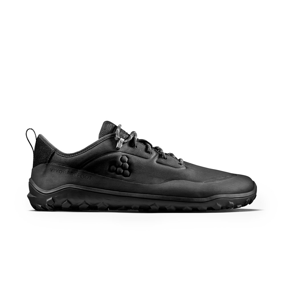 Vivobarefoot Tracker Leather Low Mens Obsidian