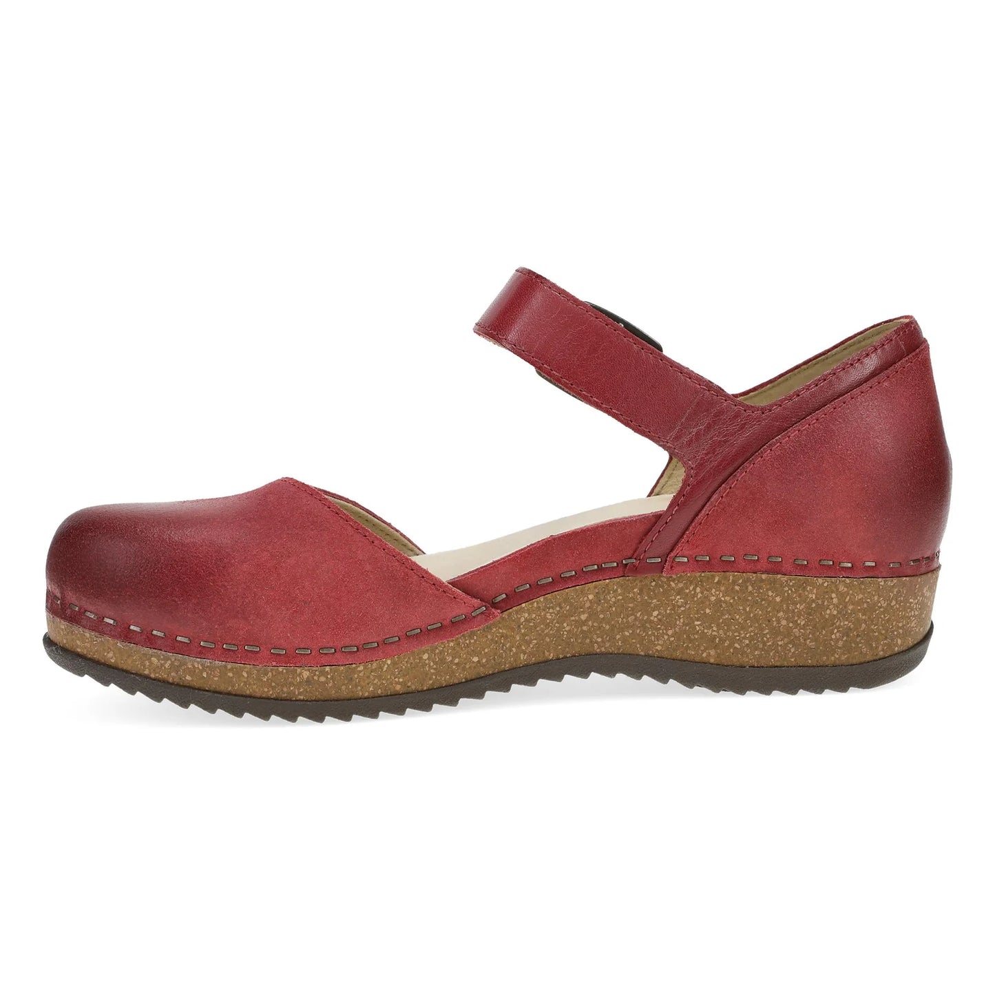 Dansko Mae Red Burnished Suede