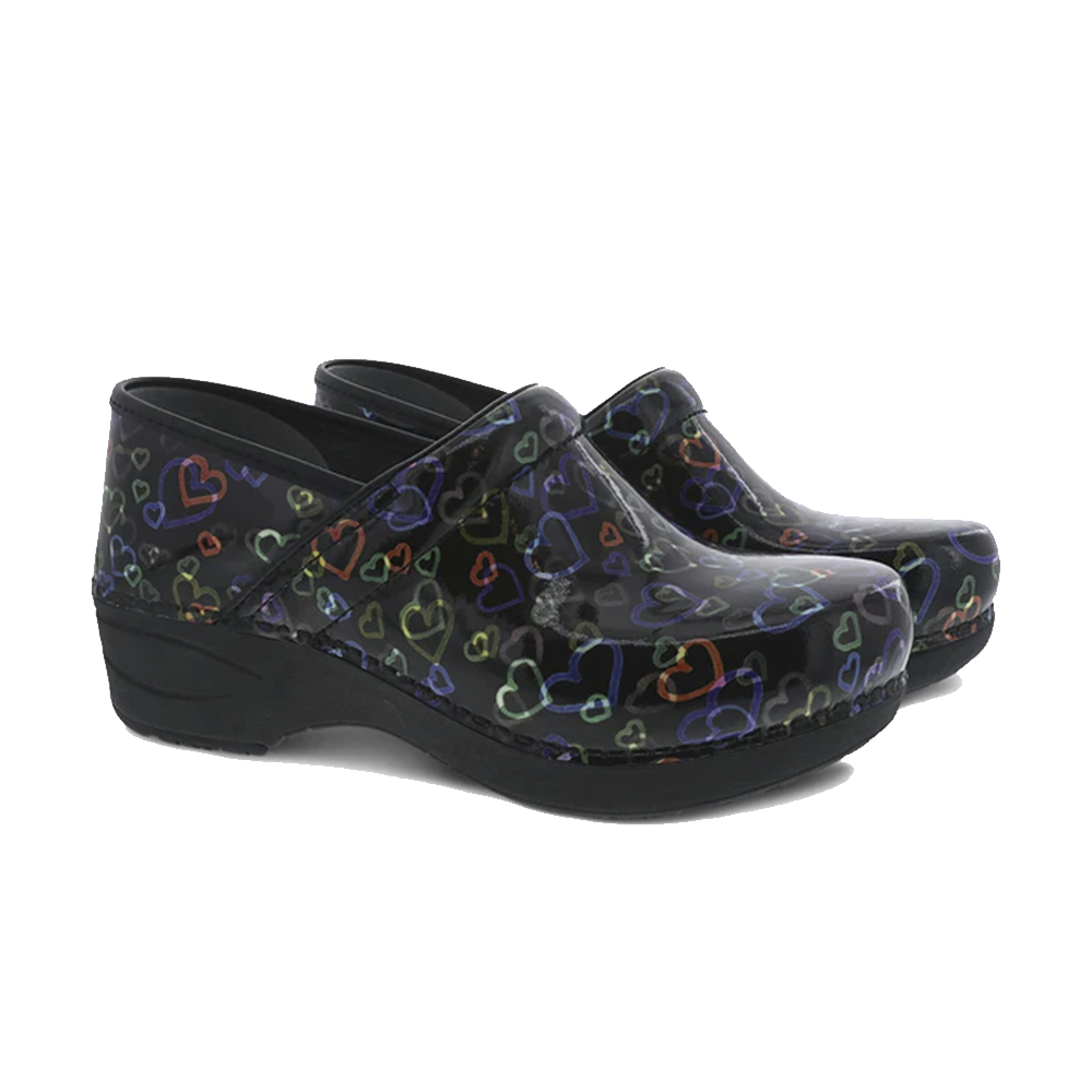 Dansko XP 2.0 Floating Hearts Patent Clog