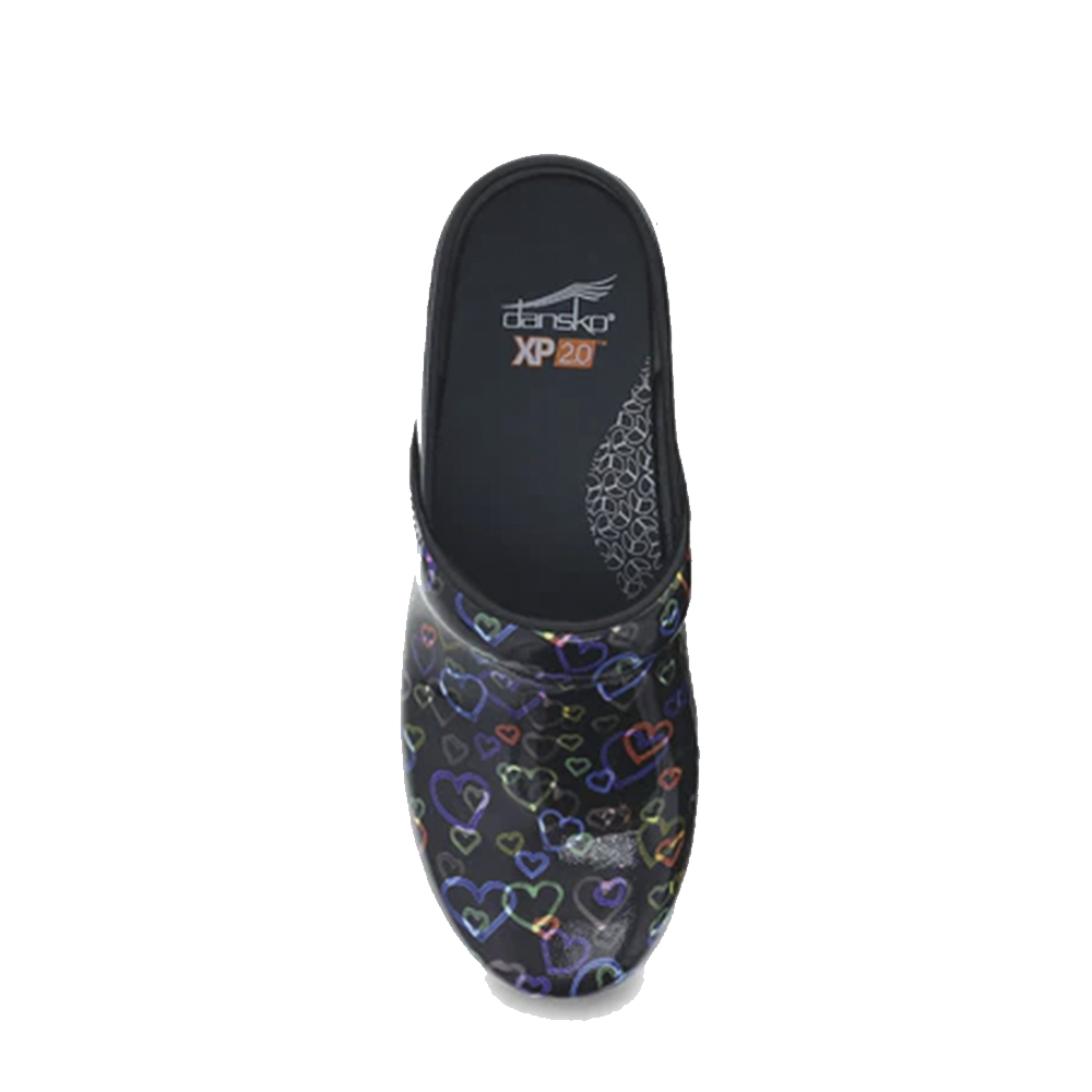 Dansko XP 2.0 Floating Hearts Patent Clog