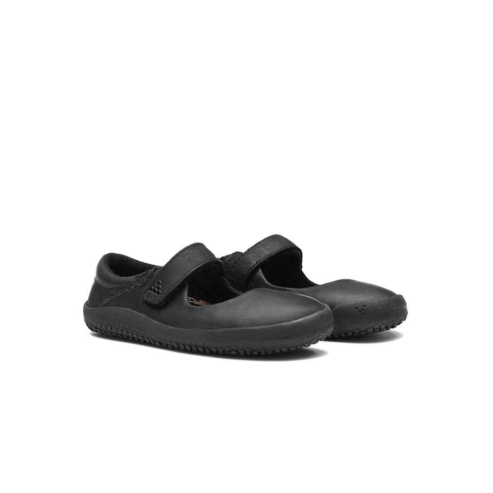 Vivobarefoot Wyn School Kids Obsidian Black