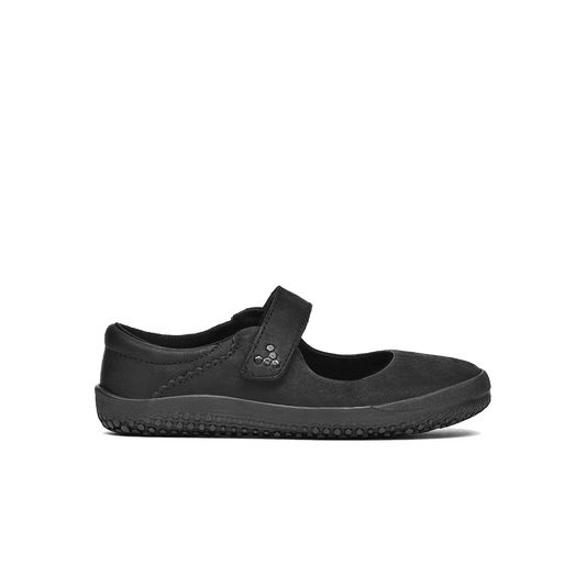 Vivobarefoot Wyn School Kids Obsidian Black