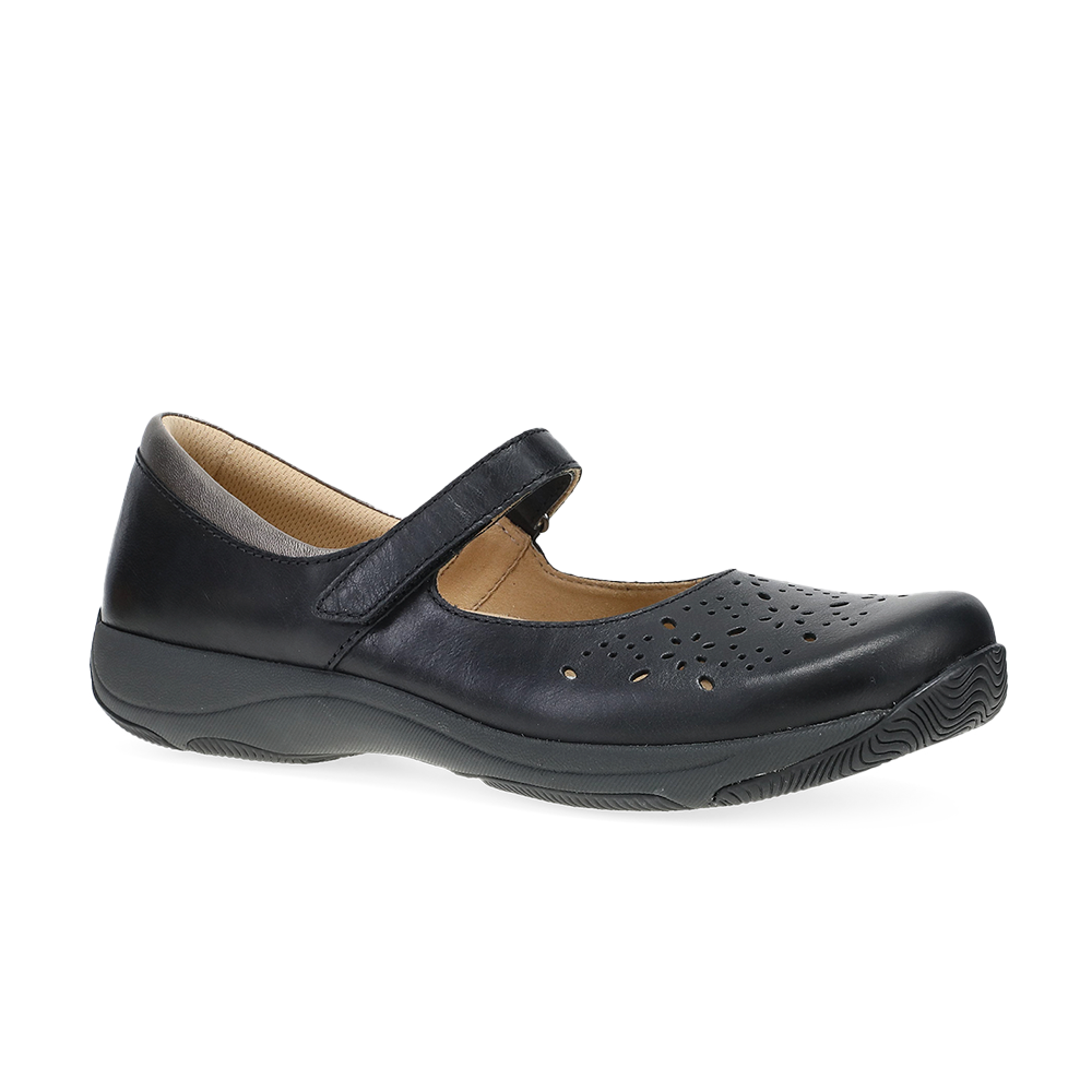 Dansko Stacy Black Waxy Burnished