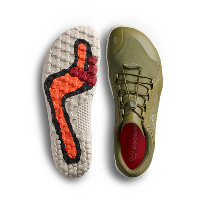 Vivobarefoot Primus Trail III All Weather FG Womens Dark Olive/White