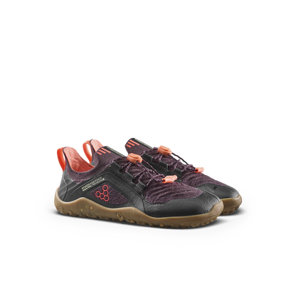Vivobarefoot Primus Trail Knit FG Kids Huckleberry/ Molten Lava