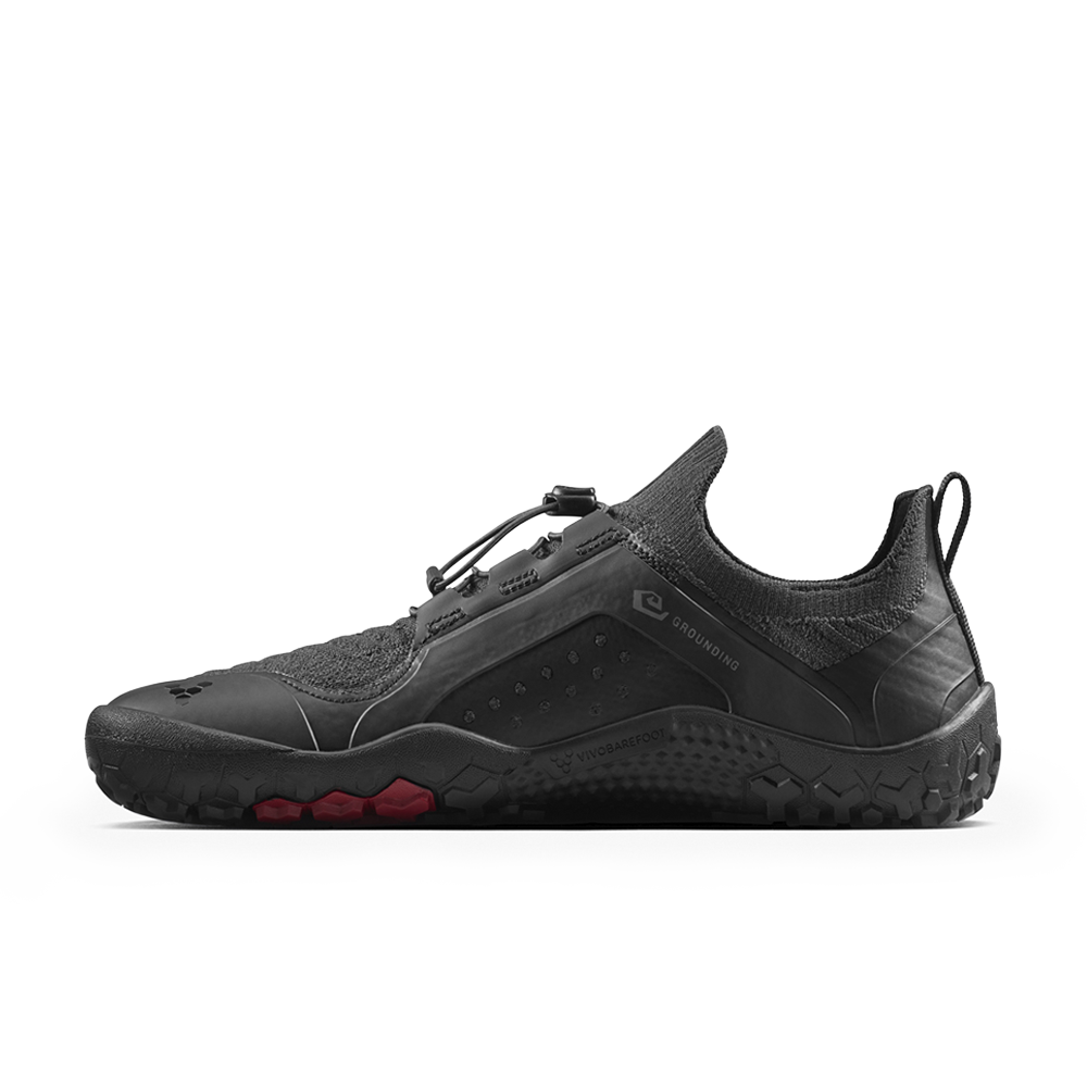 Vivobarefoot Primus Trail Knit FG Grounded Mens Obsidian/Obsidian