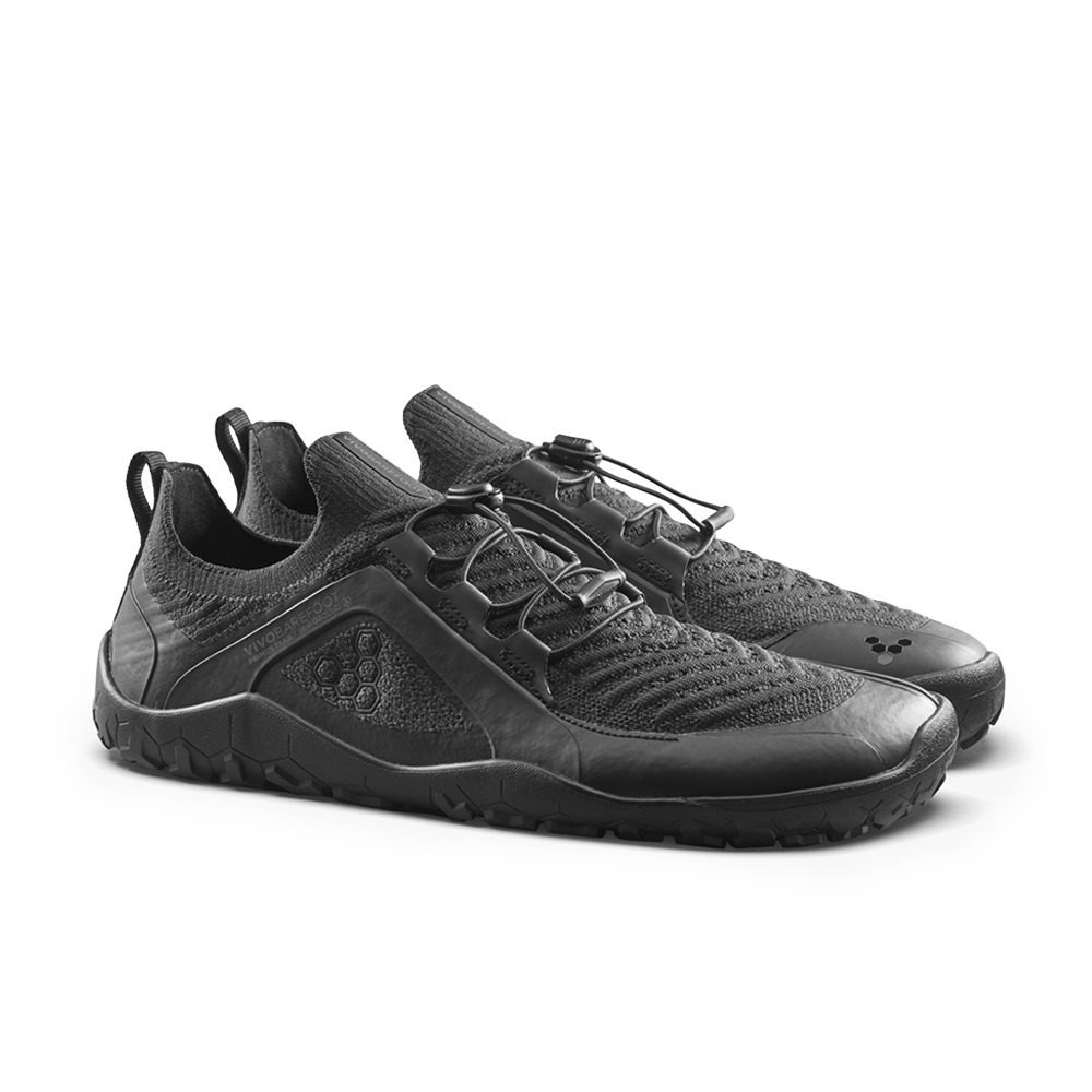 Vivobarefoot Primus Trail Knit FG Grounded Mens Obsidian/Obsidian