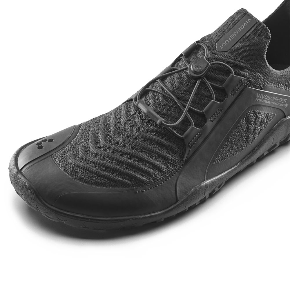 Vivobarefoot Primus Trail Knit FG Grounded Mens Obsidian/Obsidian