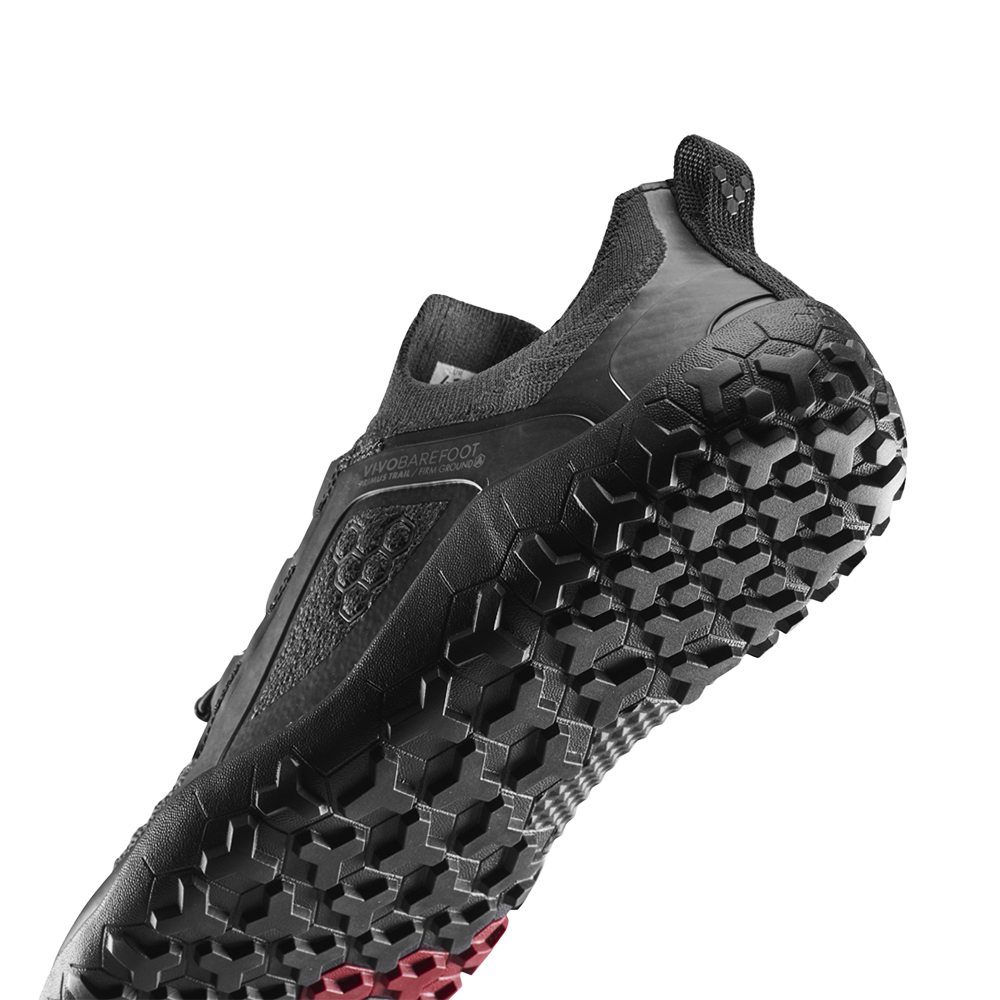 Vivobarefoot Primus Trail Knit FG Grounded Mens Obsidian/Obsidian