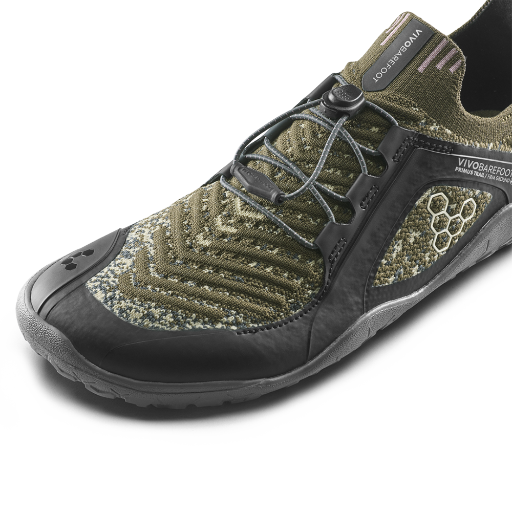 Vivobarefoot Primus Trail Knit FG Mens Dark Olive