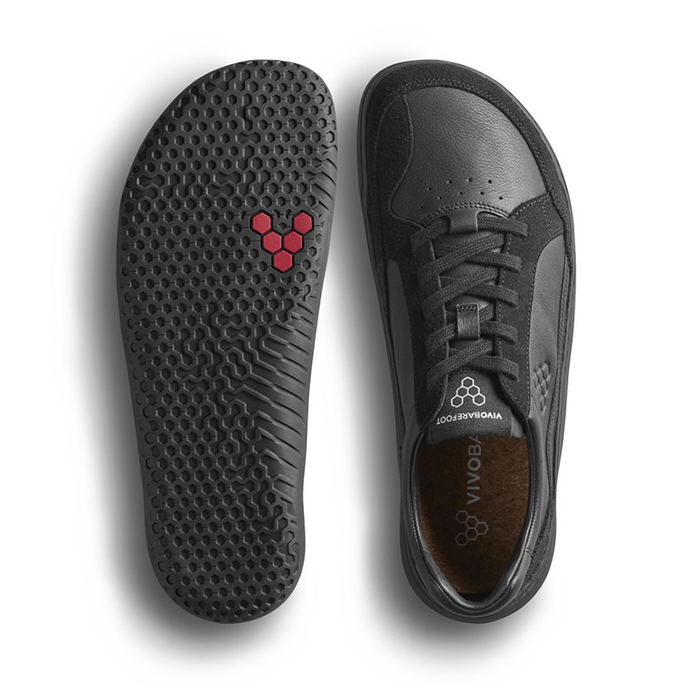 Vivobarefoot Gobi III Sneaker Leather Mens Triple Obsidian