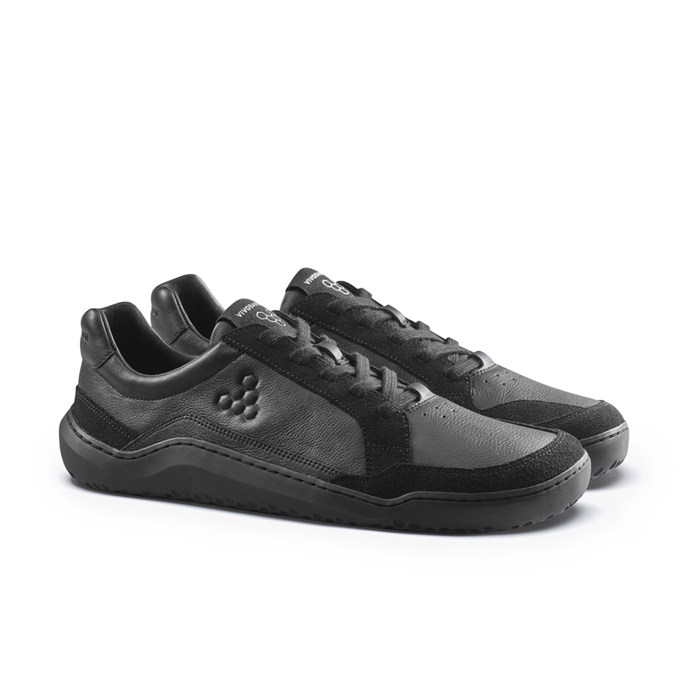 Vivobarefoot Gobi III Sneaker Leather Mens Triple Obsidian