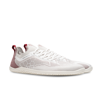 Vivobarefoot Primus Lite Knit Mens Off White/Burgundy