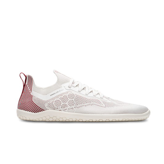 Vivobarefoot Primus Lite Knit Mens Off White/Burgundy