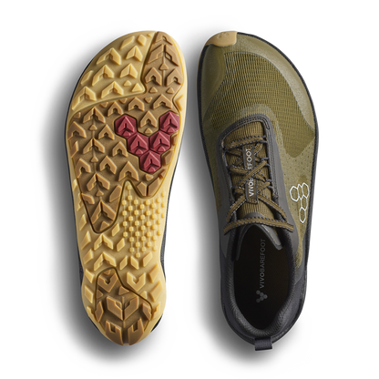 Vivobarefoot Primus Trail Flow Mens Dark Olive/Gum