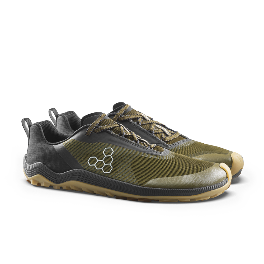 Vivobarefoot Primus Trail Flow Mens Dark Olive/Gum