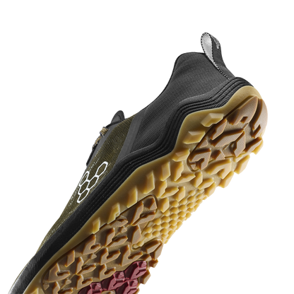 Vivobarefoot Primus Trail Flow Mens Dark Olive/Gum