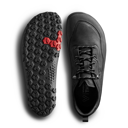 Vivobarefoot Tracker Leather Low Mens Obsidian