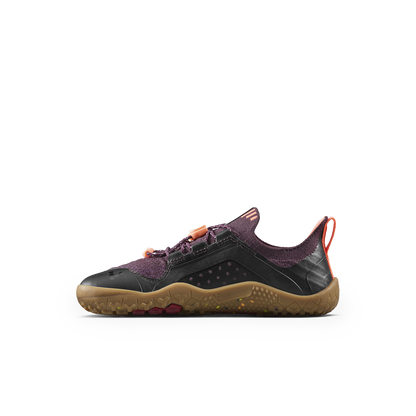 Vivobarefoot Primus Trail Knit FG Kids Huckleberry/ Molten Lava