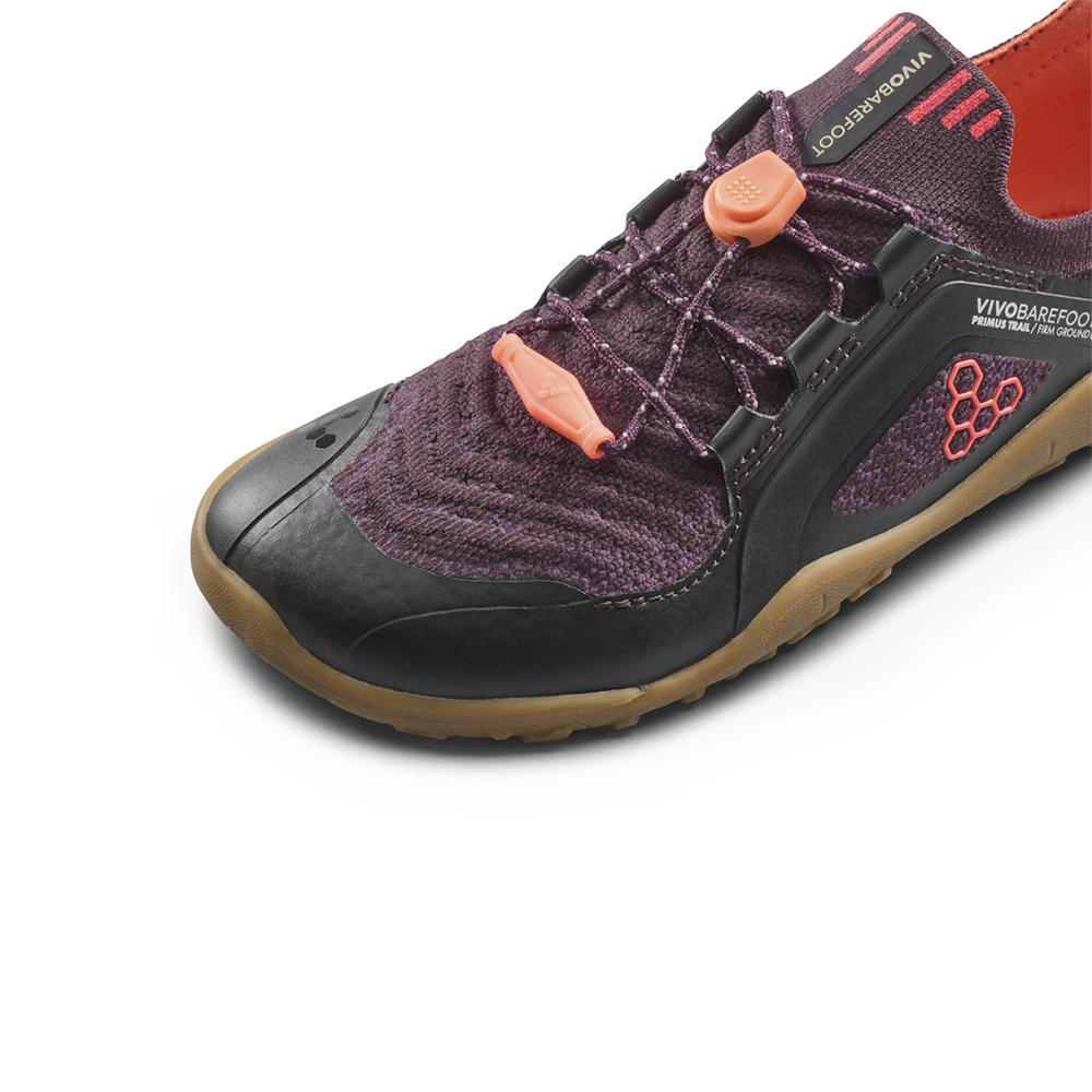 Vivobarefoot Primus Trail Knit FG Preschool Huckleberry/ Molten Lava