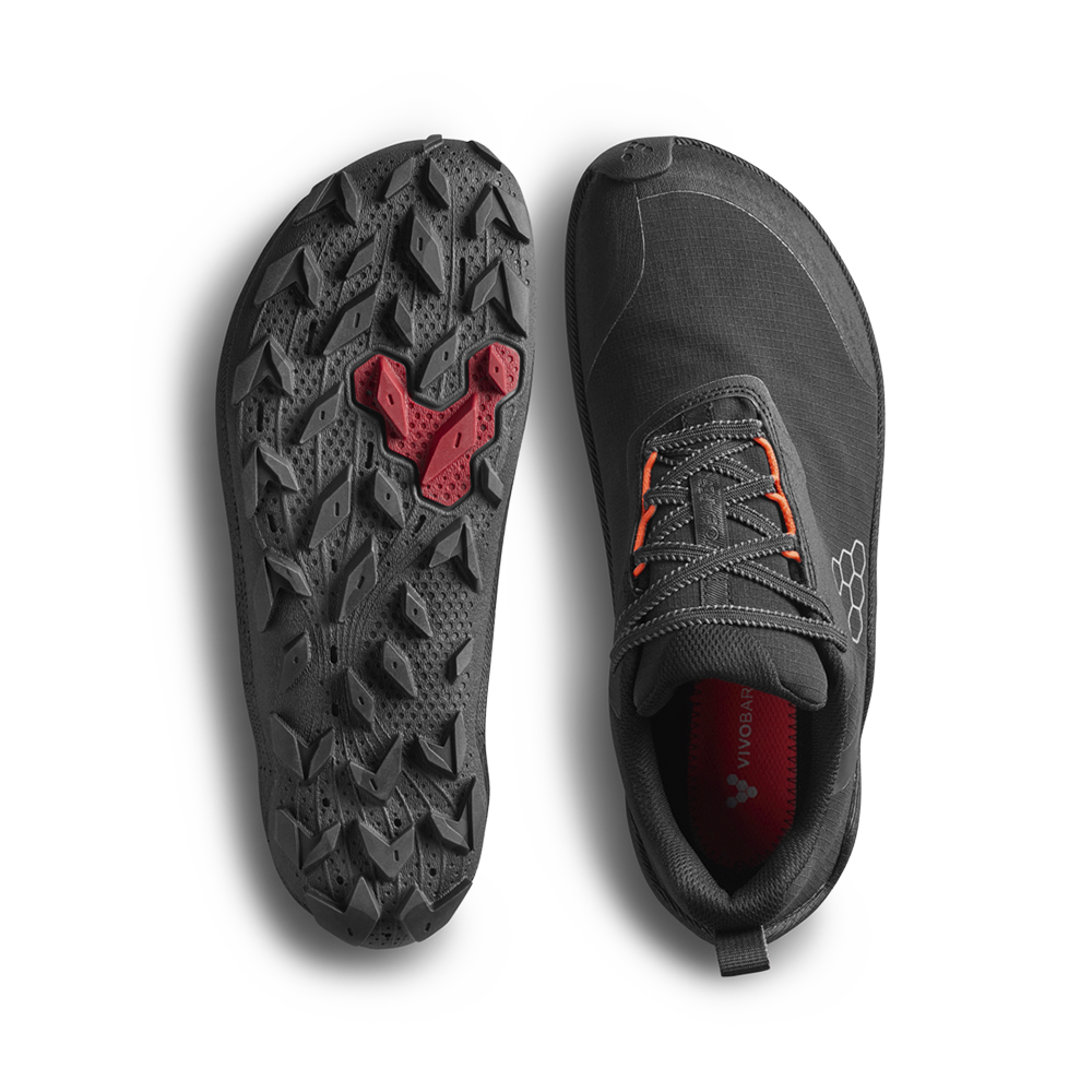 Vivobarefoot Primus Trail Flow WP Mens Eclipse/Molten Lava