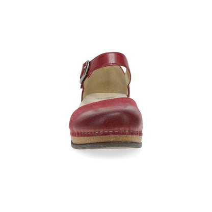 Dansko Mae Red Burnished Suede