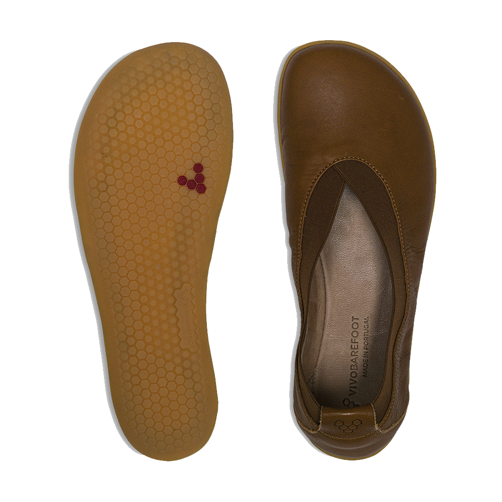 Vivobarefoot Opanka Ballerina Womens Tan