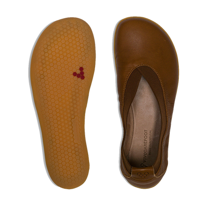 Vivobarefoot Opanka Ballerina Womens Tan