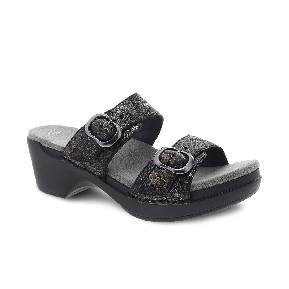 Dansko Sophie Metallic Python Sandal