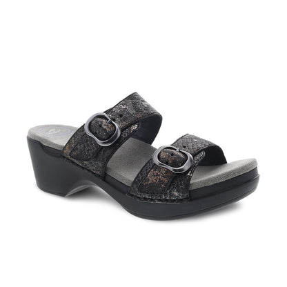 Dansko Sophie Metallic Python Sandal